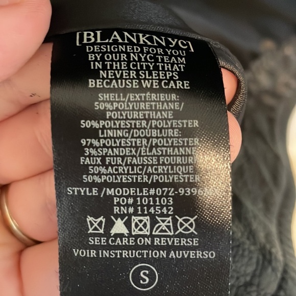 BlankNYC Vegan Leather Black Moto Jacket - Picture 8 of 8